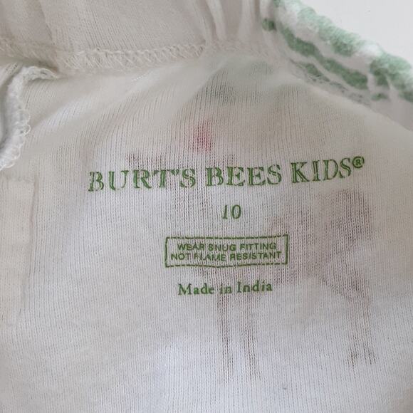 Burts Bees Kids 10 Pajama Set Christmas Reindeer Forest White Organic Cotton - Picture 9 of 12